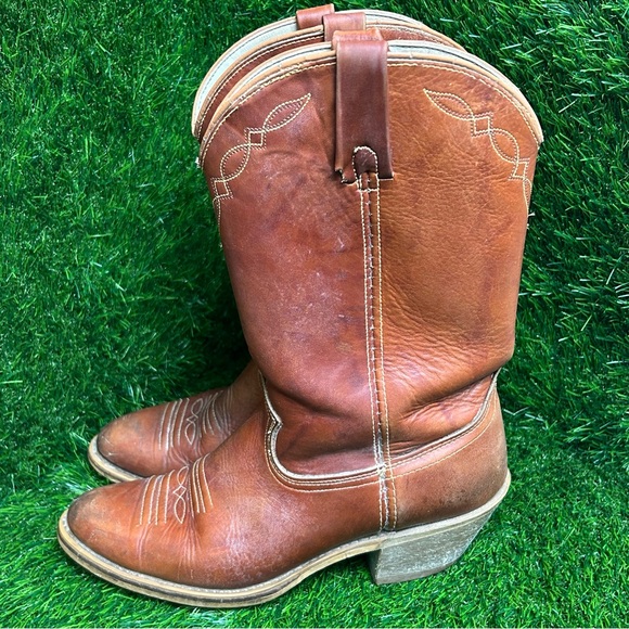 ACME Brown Western Cowboy Boots - Picture 3 of 10